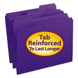 Smead® Reinforced Top Tab Colored File Folders, 1-3-cut Tabs, Letter Size, Purple, 100-box freeshipping - TVN Wholesale 