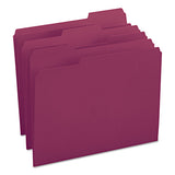 Smead® Colored File Folders, 1-3-cut Tabs, Letter Size, Maroon, 100-box freeshipping - TVN Wholesale 