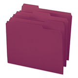 Smead® Colored File Folders, 1-3-cut Tabs, Letter Size, Maroon, 100-box freeshipping - TVN Wholesale 