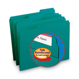 Smead® Reinforced Top Tab Colored File Folders, 1-3-cut Tabs, Letter Size, Teal, 100-box freeshipping - TVN Wholesale 