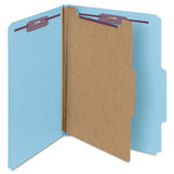 Smead® Four-section Pressboard Top Tab Classification Folders With Safeshield Fasteners, 1 Divider, Letter Size, Blue, 10-box freeshipping - TVN Wholesale 