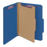 Smead® Four-section Pressboard Top Tab Classification Folders With Safeshield Fasteners, 1 Divider, Letter Size, Dark Blue, 10-box freeshipping - TVN Wholesale 