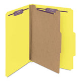 Smead® Four-section Pressboard Top Tab Classification Folders With Safeshield Fasteners, 1 Divider, Letter Size, Yellow, 10-box freeshipping - TVN Wholesale 