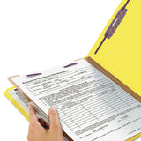 Smead® Four-section Pressboard Top Tab Classification Folders With Safeshield Fasteners, 1 Divider, Letter Size, Yellow, 10-box freeshipping - TVN Wholesale 