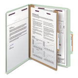 Smead® Pressboard Classification Folders With Safeshield Coated Fasteners, 2-5 Cut, 1 Divider, Letter Size, Gray-green, 10-box freeshipping - TVN Wholesale 