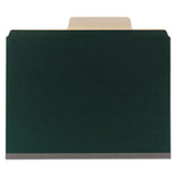 Smead® Supertab Colored Classification Folders, Safeshield Coated Fastener Technology, 2 Dividers, Letter Size, Dark Green, 10-box freeshipping - TVN Wholesale 