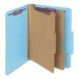 Smead® Six-section Pressboard Top Tab Classification Folders With Safeshield Fasteners, 2 Dividers, Letter Size, Blue, 10-box freeshipping - TVN Wholesale 