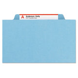 Smead® Six-section Pressboard Top Tab Classification Folders With Safeshield Fasteners, 2 Dividers, Letter Size, Blue, 10-box freeshipping - TVN Wholesale 