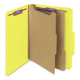 Smead® Six-section Pressboard Top Tab Classification Folders With Safeshield Fasteners, 2 Dividers, Letter Size, Yellow, 10-box freeshipping - TVN Wholesale 