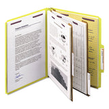 Smead® Six-section Pressboard Top Tab Classification Folders With Safeshield Fasteners, 2 Dividers, Letter Size, Yellow, 10-box freeshipping - TVN Wholesale 