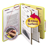 Smead® Six-section Pressboard Top Tab Classification Folders With Safeshield Fasteners, 2 Dividers, Letter Size, Yellow, 10-box freeshipping - TVN Wholesale 