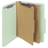 Smead® Pressboard Classification Folders With Safeshield Coated Fasteners, 2-5 Cut, 2 Dividers, Letter Size, Gray-green, 10-box freeshipping - TVN Wholesale 