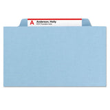 Smead® 6-section Pressboard Top Tab Pocket-style Classification Folders With Safeshield Fasteners, 2 Dividers, Letter, Blue, 10-box freeshipping - TVN Wholesale 