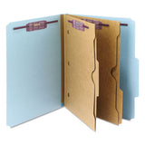 Smead® 6-section Pressboard Top Tab Pocket-style Classification Folders With Safeshield Fasteners, 2 Dividers, Letter, Blue, 10-box freeshipping - TVN Wholesale 