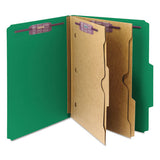 Smead® 6-section Pressboard Top Tab Pocket-style Classification Folders With Safeshield Fasteners, 2 Dividers, Letter, Green, 10-box freeshipping - TVN Wholesale 