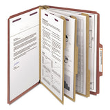 Smead® Pressboard Classification Folders With Safeshield Coated Fasteners, 2-5 Cut, 3 Dividers, Letter Size, Red, 10-box freeshipping - TVN Wholesale 