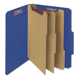 Smead® Eight-section Pressboard Top Tab Classification Folders With Safeshield Fasteners, 3 Dividers, Letter Size, Dark Blue, 10-box freeshipping - TVN Wholesale 