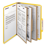 Smead® Eight-section Pressboard Top Tab Classification Folders With Safeshield Fasteners, 3 Dividers, Letter Size, Yellow, 10-box freeshipping - TVN Wholesale 