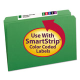 Smead® Reinforced Top Tab Colored File Folders, Straight Tab, Legal Size, Green, 100-box freeshipping - TVN Wholesale 