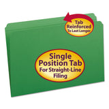 Smead® Reinforced Top Tab Colored File Folders, Straight Tab, Legal Size, Green, 100-box freeshipping - TVN Wholesale 