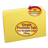 Smead® Reinforced Top Tab Colored File Folders, Straight Tab, Legal Size, Yellow, 100-box freeshipping - TVN Wholesale 