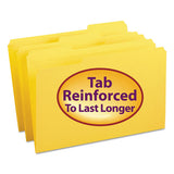 Smead® Reinforced Top Tab Colored File Folders, 1-3-cut Tabs, Legal Size, Yellow, 100-box freeshipping - TVN Wholesale 
