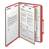 Smead® Four-section Pressboard Top Tab Classification Folders With Safeshield Fasteners, 1 Divider, Legal Size, Bright Red, 10-box freeshipping - TVN Wholesale 