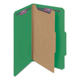 Smead® Four-section Pressboard Top Tab Classification Folders With Safeshield Fasteners, 1 Divider, Legal Size, Green, 10-box freeshipping - TVN Wholesale 