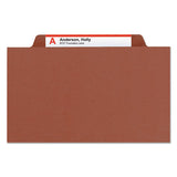 Smead® Pressboard Classification Folders With Safeshield Coated Fasteners, 2-5 Cut, 1 Divider, Legal Size, Red, 10-box freeshipping - TVN Wholesale 