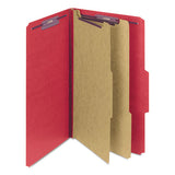 Smead® Six-section Pressboard Top Tab Classification Folders With Safeshield Fasteners, 2 Dividers, Legal Size, Bright Red, 10-box freeshipping - TVN Wholesale 