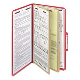 Smead® Six-section Pressboard Top Tab Classification Folders With Safeshield Fasteners, 2 Dividers, Legal Size, Bright Red, 10-box freeshipping - TVN Wholesale 