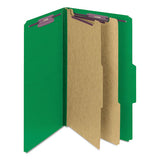 Smead® Six-section Pressboard Top Tab Classification Folders With Safeshield Fasteners, 2 Dividers, Legal Size, Green, 10-box freeshipping - TVN Wholesale 