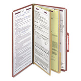 Smead® Pressboard Classification Folders With Safeshield Coated Fasteners, 2-5 Cut, 2 Dividers, Legal Size, Red, 10-box freeshipping - TVN Wholesale 