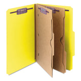 Smead® 6-section Pressboard Top Tab Pocket-style Classification Folders With Safeshield Fasteners, 2 Dividers, Legal, Yellow, 10-box freeshipping - TVN Wholesale 