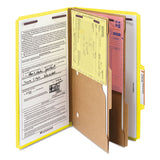 Smead® 6-section Pressboard Top Tab Pocket-style Classification Folders With Safeshield Fasteners, 2 Dividers, Legal, Yellow, 10-box freeshipping - TVN Wholesale 