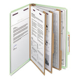 Smead® Pressboard Classification Folders With Safeshield Coated Fasteners, 2-5 Cut, 3 Dividers, Legal Size, Gray-green, 10-box freeshipping - TVN Wholesale 