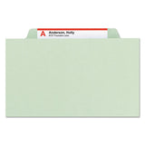 Smead® Pressboard Classification Folders With Safeshield Coated Fasteners, 2-5 Cut, 3 Dividers, Legal Size, Gray-green, 10-box freeshipping - TVN Wholesale 