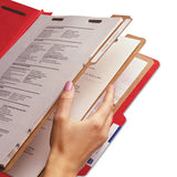 Smead® Eight-section Pressboard Top Tab Classification Folders With Safeshield Fasteners, 3 Dividers, Legal Size, Bright Red, 10-box freeshipping - TVN Wholesale 