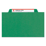 Smead® Eight-section Pressboard Top Tab Classification Folders With Safeshield Fasteners, 3 Dividers, Legal Size, Green, 10-box freeshipping - TVN Wholesale 