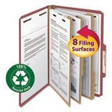 Smead® 100% Recycled Pressboard Classification Folders, 3 Dividers, Legal Size, Red, 10-box freeshipping - TVN Wholesale 
