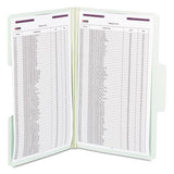 Supertab Pressboard 2-fastener Folders With Two Safeshield Coated Fasteners, 1-3-cut Tabs, Legal Size, Gray-green, 25-box