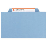 Smead® Expanding Recycled Heavy Pressboard Folders, 1-3-cut Tabs, 1" Expansion, Letter Size, Blue, 25-box freeshipping - TVN Wholesale 