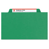 Smead® Expanding Recycled Heavy Pressboard Folders, 1-3-cut Tabs, 1" Expansion, Letter Size, Green, 25-box freeshipping - TVN Wholesale 