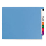 Smead® Reinforced End Tab Colored Folders, Straight Tab, Letter Size, Blue, 100-box freeshipping - TVN Wholesale 