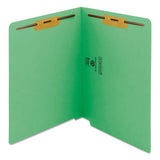 Smead® Heavyweight Colored End Tab Folders With Two Fasteners, Straight Tab, Letter Size, Green, 50-box freeshipping - TVN Wholesale 