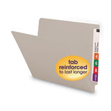 Smead® Reinforced End Tab Colored Folders, Straight Tab, Letter Size, Gray, 100-box freeshipping - TVN Wholesale 