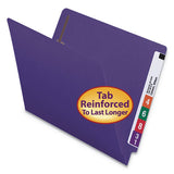 Smead® Heavyweight Colored End Tab Folders With Two Fasteners, Straight Tab, Letter Size, Purple, 50-box freeshipping - TVN Wholesale 