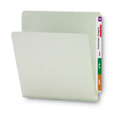 Smead® Extra-heavy Recycled Pressboard End Tab Folders, Straight Tab, 1" Expansion, Letter Size, Gray-green, 25-box freeshipping - TVN Wholesale 