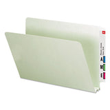 Smead® Extra-heavy Recycled Pressboard End Tab Folders, Straight Tab, 2" Expansion, Letter Size, Gray-green, 25-box freeshipping - TVN Wholesale 