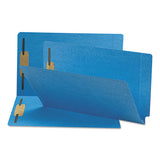 Smead® Heavyweight Colored End Tab Folders With Two Fasteners, Straight Tab, Legal Size, Blue, 50-box freeshipping - TVN Wholesale 